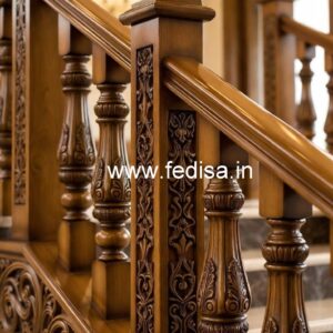 Luxury Brass Wood Railings for Rich Homes No-1116