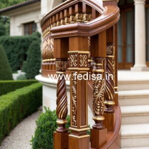 Modern Brass Wood Staircase Fence Inspiration No-1118