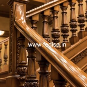 Decorative Brass Wood Railings for Contemporary Homes No-1128