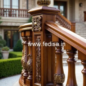 Modern Brass Wood Staircase Decor Inspiration No-1136