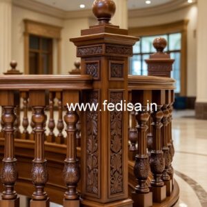 Decorative Brass Wood Handrails for Luxury Interiors No-1146