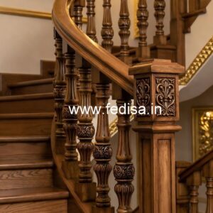 Elegant Brass Wood Balcony Decor Inspiration No-1150