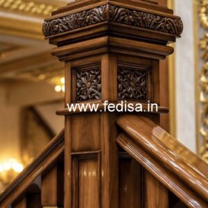 Luxury Brass Wood Railings for Contemporary Homes No-1159