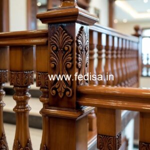Modern Brass Wood Railings for Elegant Interiors No-1172