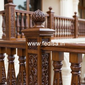 Elegant Brass Wood Railings with Rich Look No-1180