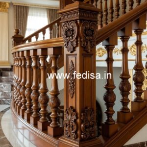 Modern Brass Wood Fence Collection for Villas No-1184