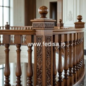 Premium Brass Wood Railings for Interior Design No-1187