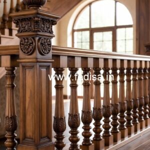 Modern Brass Wood Handrails for Rich Interiors No-1190