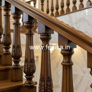 Elegant Brass Wood Balcony Collection for Modern Homes No-1192