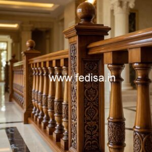 Stylish Brass Wood Staircase Collection for Homes No-1197