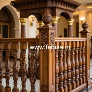 Brass Wood Balcony Fence Design No-1216