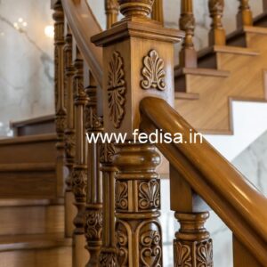 Elegant Brass Wood Stair Handrails No-1217