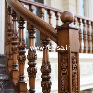 Brass Wood Railing for Luxury Interiors No-1227