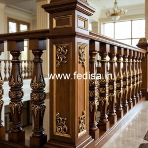 Beautiful Brass Wood Staircase Ideas No-1228