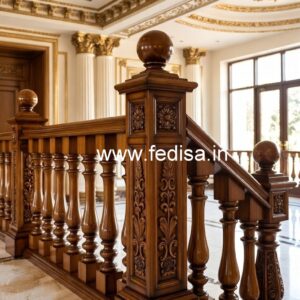 Brass Wood Fence Design for Balcony No-1242