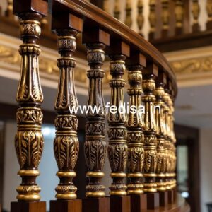 Modern Brass Wood Staircase Trends No-1258
