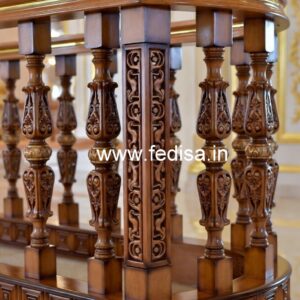 Luxury Brass Wood Railings for Interior No-1263