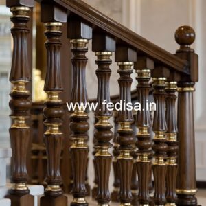 Brass Wood Balcony Handrail Inspiration No-1264
