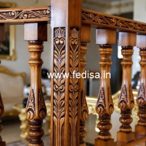 Beautiful Brass Wood Stair Fence Ideas No-1270
