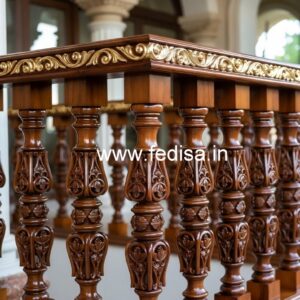 Modern Brass Wood Railings for Villas No-1273