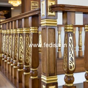 Modern Brass Wood Staircase Inspiration No-1280