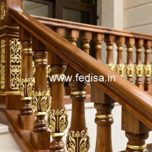 Decorative Brass Wood Staircase Side Rails No-1283