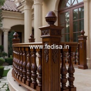 Modern Brass Wood Fence for Luxury Homes No-1287