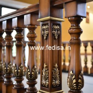 Decorative Brass Wood Balcony Handrails No-1289