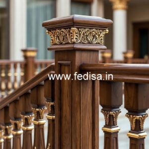 Premium Brass Wood Fence for Balcony No-1299