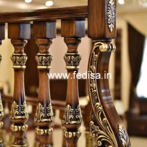 Modern Brass Wood Balcony Fence Inspiration No-1302