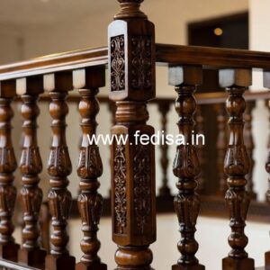 Beautiful Brass Wood Balcony Railings Ideas No-1309