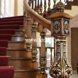 Elegant Brass Wood Fence Design Collection No-1322