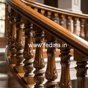 Luxury Brass Wood Balcony Safety Fence No-1324