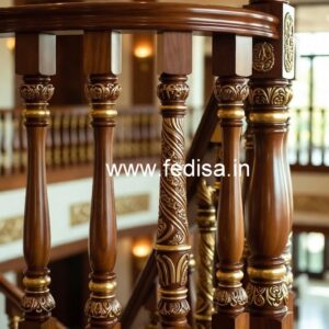 Decorative Brass Wood Staircase Decor Collection No-1325