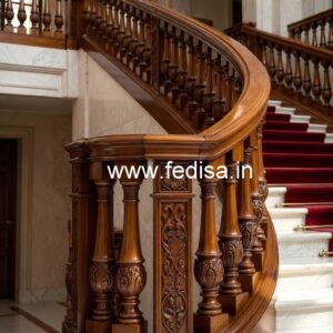 Modern Brass Wood Balcony Railings Collection No-1327