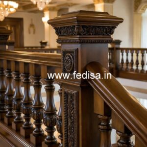 Stylish Brass Wood Fence for Contemporary Villas No-1329