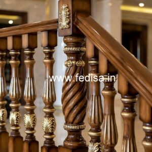 Modern Brass Wood Balcony Design Ideas 2030 No-1333