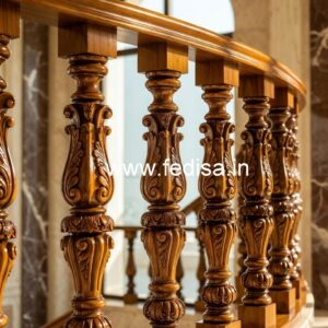 Decorative Brass Wood Balcony Fence Ideas No-1336