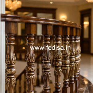 Decorative Brass Wood Staircase Inspiration No-1349