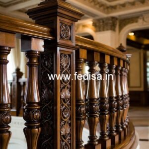 Brass Wood Staircase Banister for Modern Homes No-1351