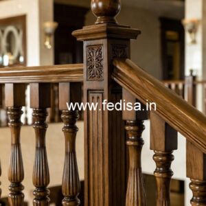 Decorative Brass Wood Railings for Interior Decor No-1361