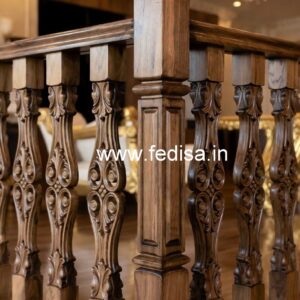Luxury Brass Wood Handrail Ideas for Homes No-1362