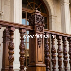 Stylish Brass Wood Balcony Fence Collection No-1363