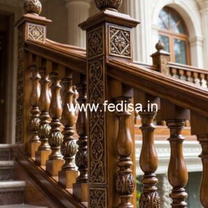 Decorative Brass Wood Fence Collection for Villas No-1367