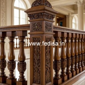 Luxury Brass Wood Staircase Handrails for Duplex No-1368