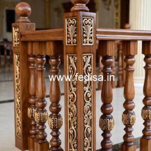 Stylish Brass Wood Balcony Decor with Modern Finish No-1369