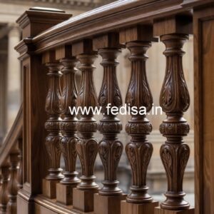 Premium Brass Wood Stair Fence Inspiration No-1387