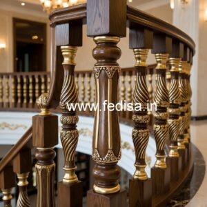 Luxury Brass Wood Balcony Decor Trends 2030 No-1397