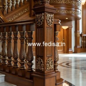 Stylish Brass Wood Railings for Villas No-1408