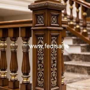 Elegant Brass Wood Fence with Modern Finish No-1409